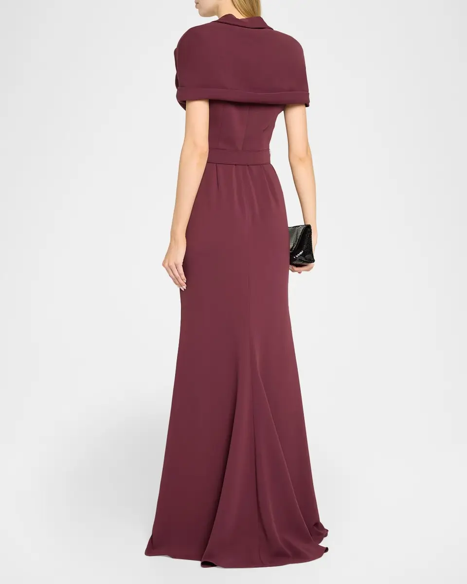 BADGLEY MISCHKA Draped Belted Gown | Thumbnail 3 BADGLEY MISCHKA Draped Belted Gown | Thumbnail 3