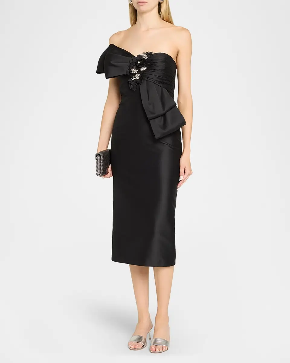 BADGLEY MISCHKA Strapless Cocktail Midi Dress | Thumbnail 4 BADGLEY MISCHKA Strapless Cocktail Midi Dress | Thumbnail 4