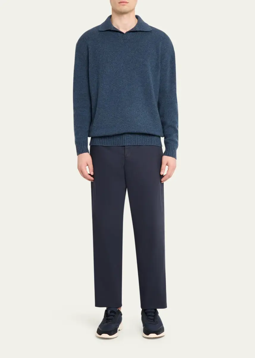 Sease Men's Coarsehair Cashmere Polo Shirt | Thumbnail 2 Sease Men's Coarsehair Cashmere Polo Shirt | Thumbnail 2