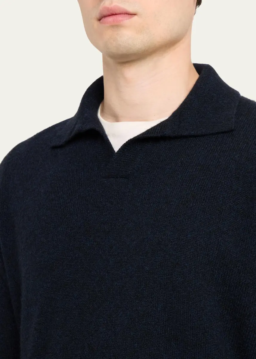 Sease Men's Coarsehair Cashmere Polo Shirt | Thumbnail 10 Sease Men's Coarsehair Cashmere Polo Shirt | Thumbnail 10