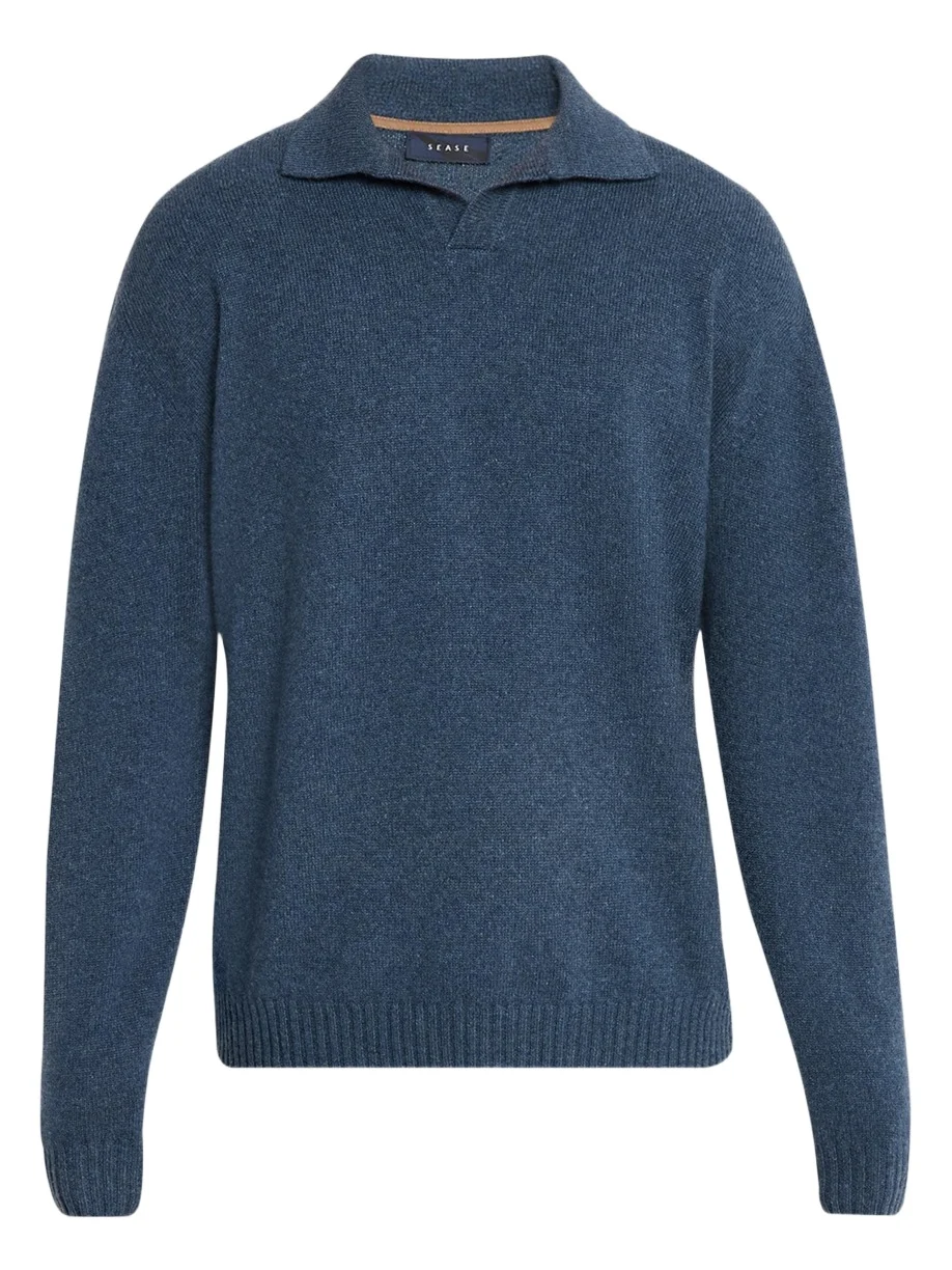 Men's Coarsehair Cashmere Polo Shirt