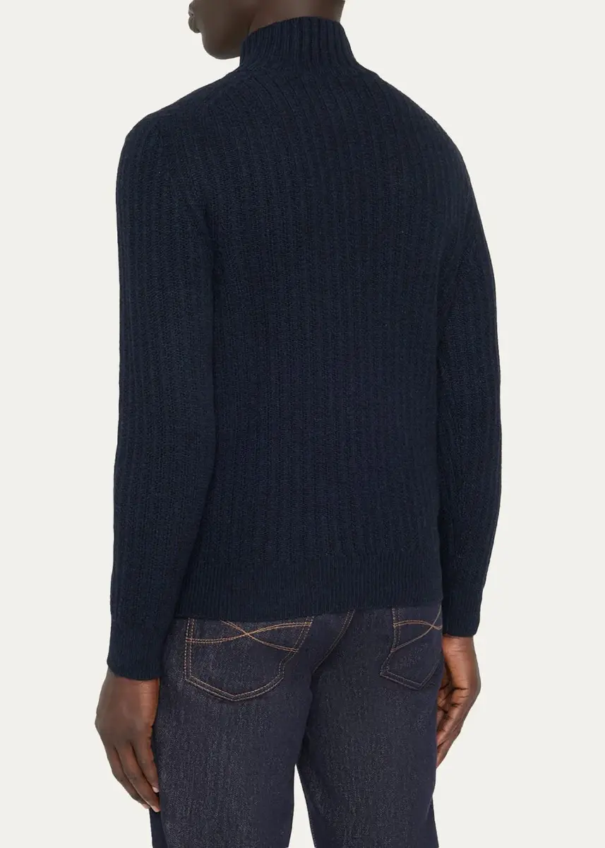 Baldassari Men's Fontana Ribbed Cotton Sweater | Thumbnail 3