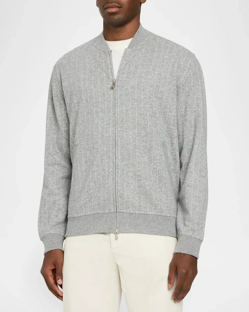 Brunello Cucinelli Men's Cotton-Blend Cardigan | Thumbnail 4 Brunello Cucinelli Men's Cotton-Blend Cardigan | Thumbnail 4