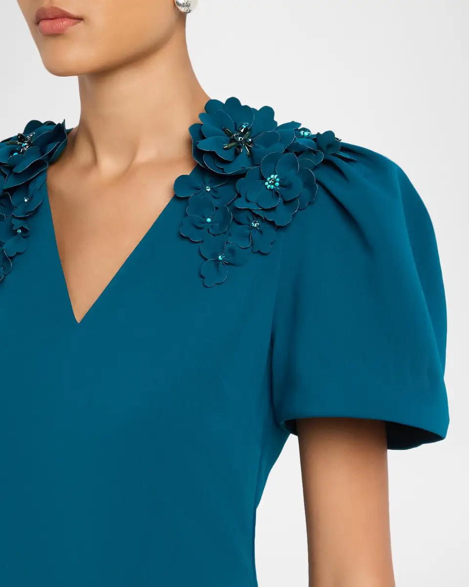 BADGLEY MISCHKA Floral Applique Bodycon Midi Dress | Thumbnail 5 BADGLEY MISCHKA Floral Applique Bodycon Midi Dress | Thumbnail 5