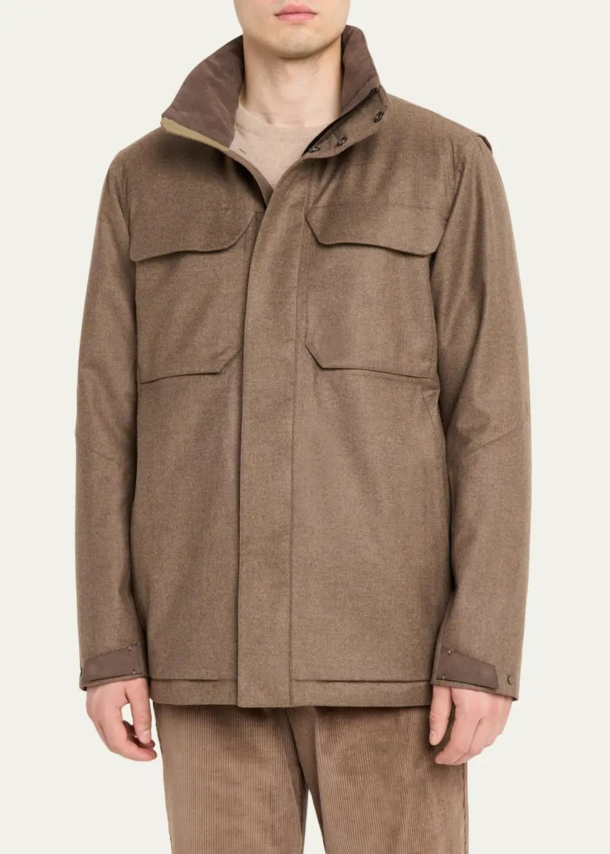 Sease Men's Wool-Cashmere Field Jacket | Thumbnail 4 Sease Men's Wool-Cashmere Field Jacket | Thumbnail 4