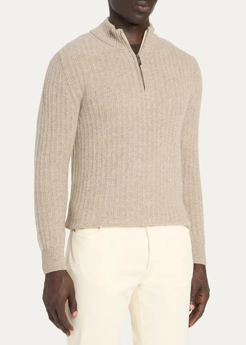 Baldassari Canova Cotton Half-Zip Sweater | Thumbnail 4 Baldassari Canova Cotton Half-Zip Sweater | Thumbnail 4