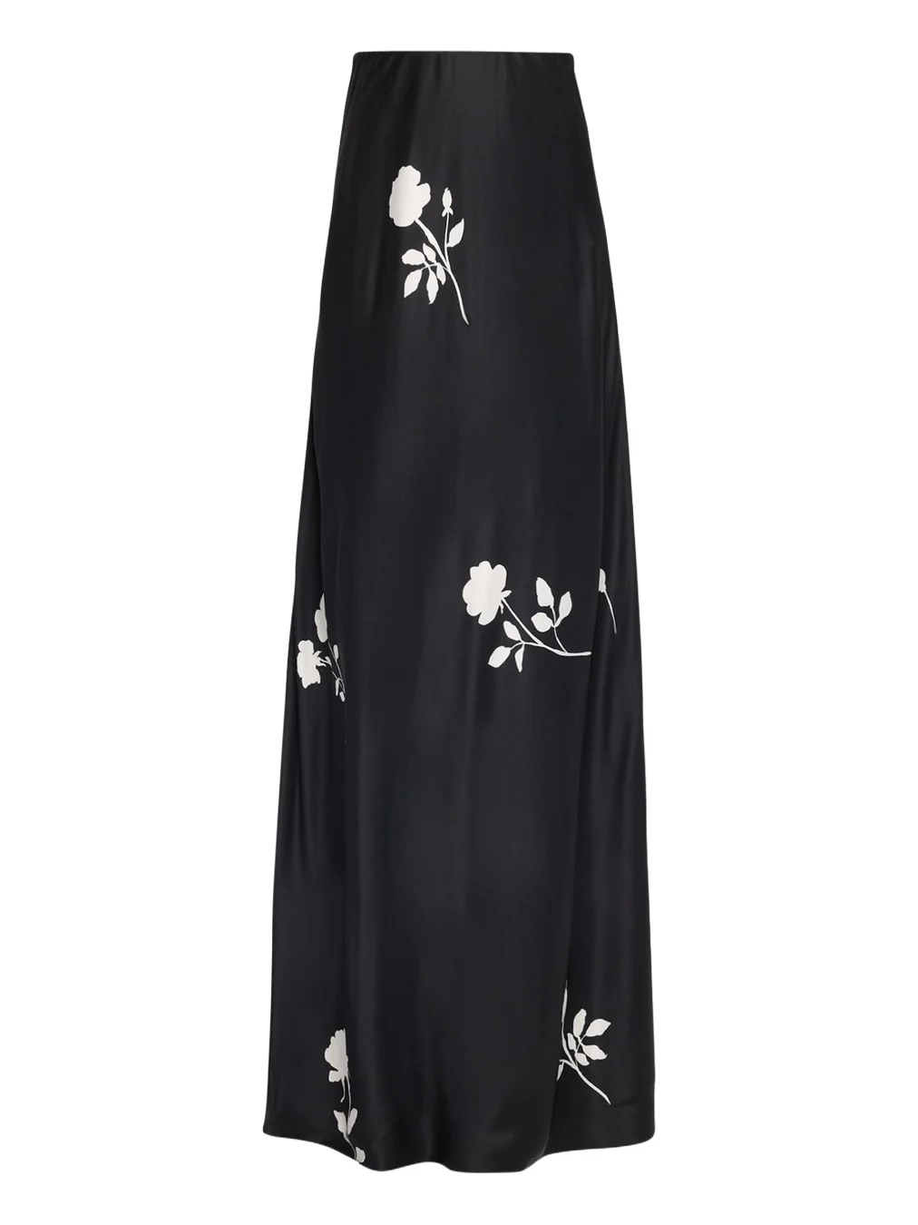 Bias-Cut Floral Maxi Skirt
