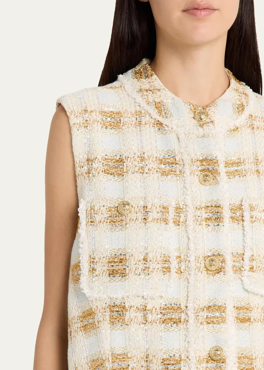 Ramy Brook Violet Tweed Longline Vest | Thumbnail 5 Ramy Brook Violet Tweed Longline Vest | Thumbnail 5
