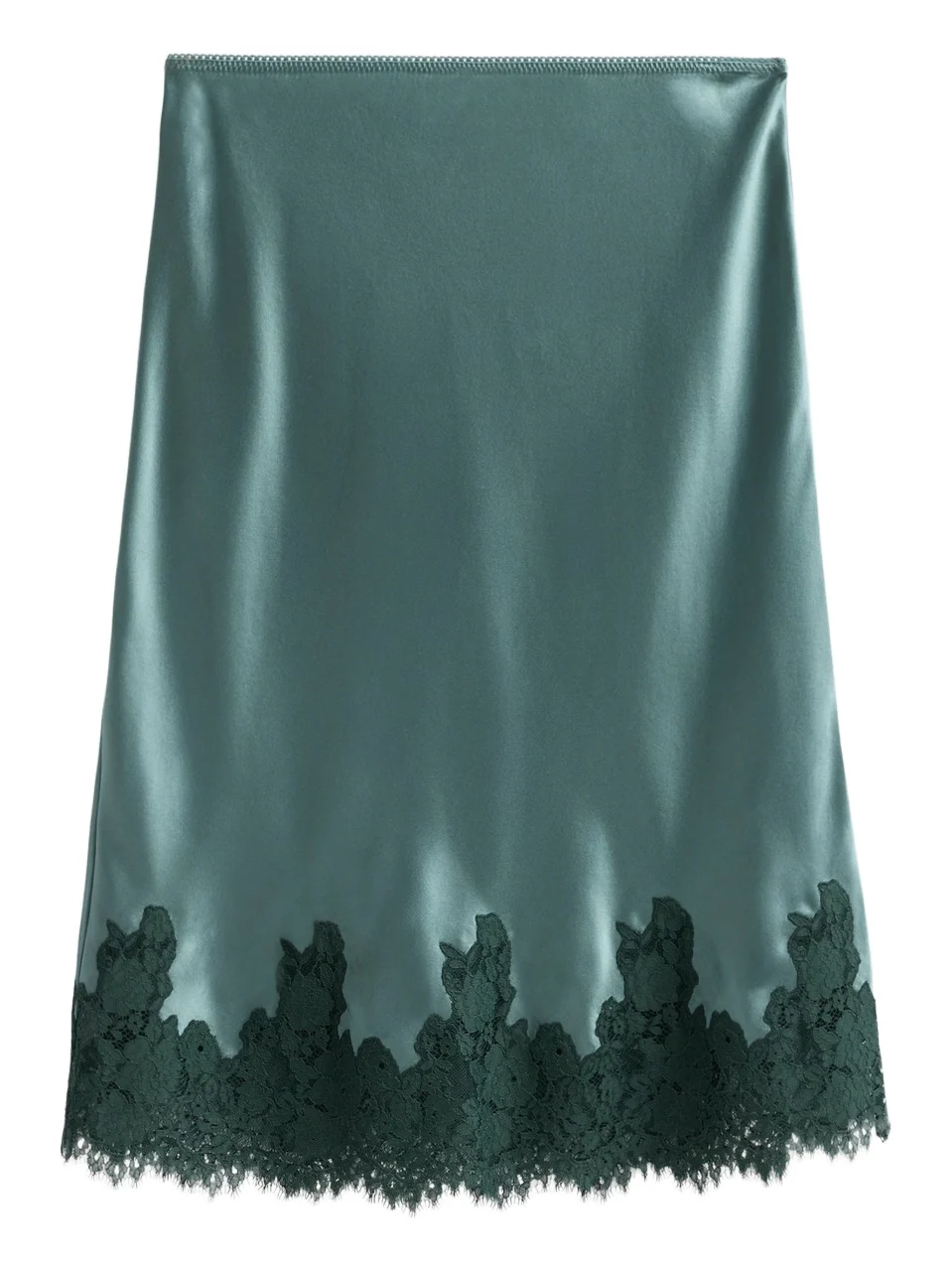 Women's Elowette Silk & Lace Midi-Skirt - Dulac Green