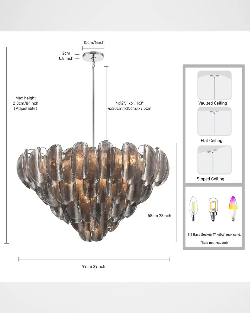 Arabela Lighting Chateau 39" 17-Light Chandelier | Thumbnail 7