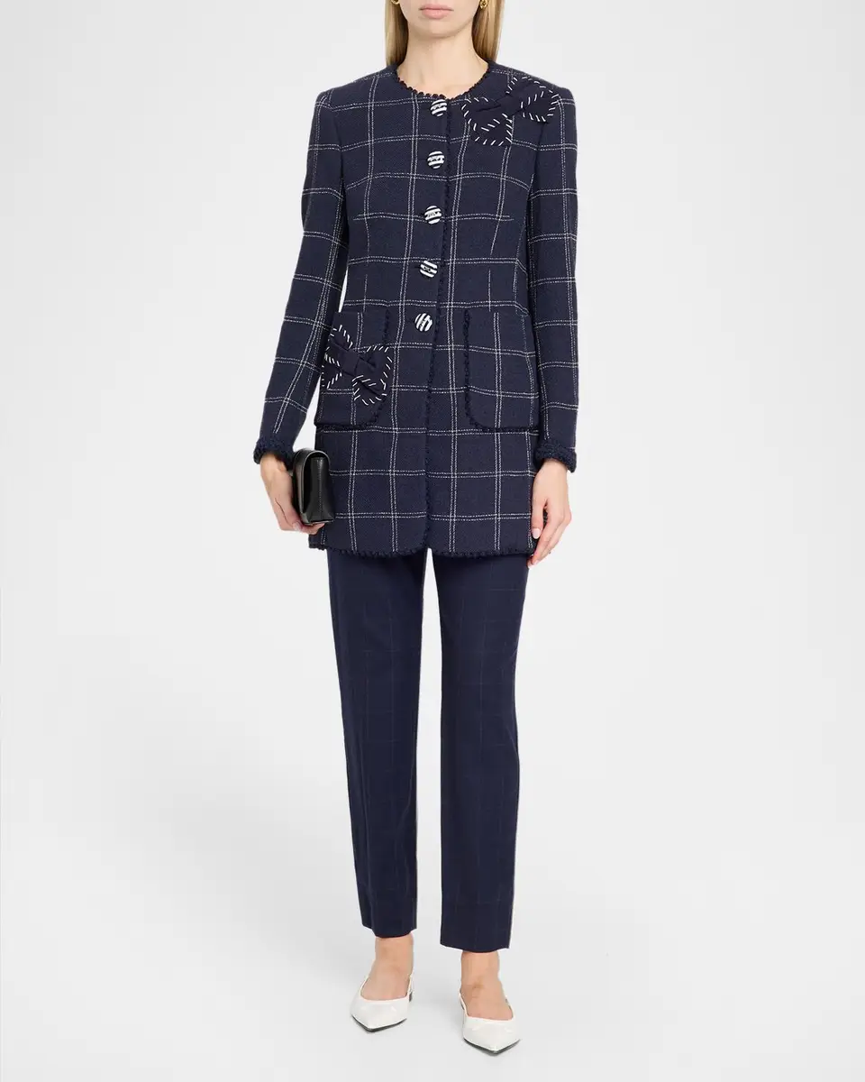 MAISON COMMON Windowpane Long jacket | Thumbnail 2 MAISON COMMON Windowpane Long jacket | Thumbnail 2
