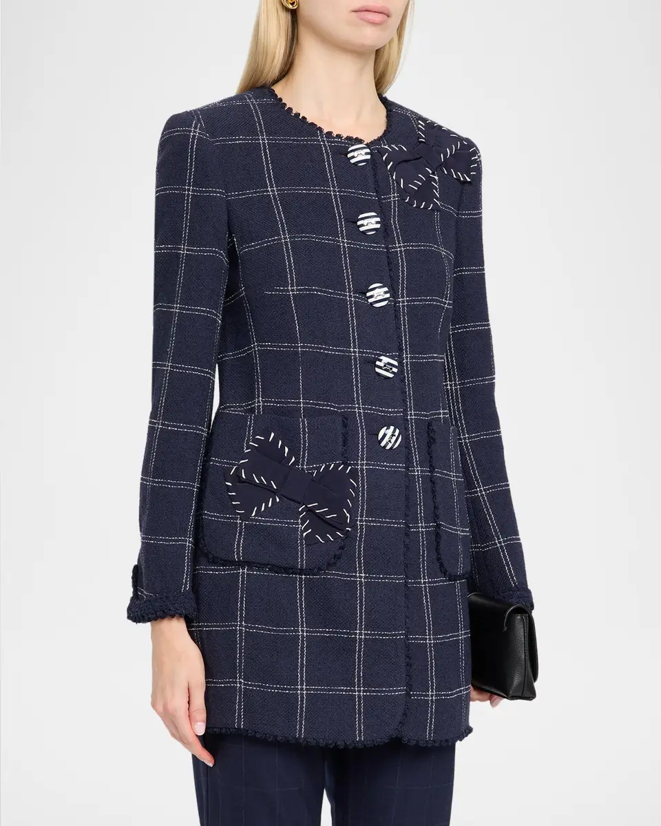 MAISON COMMON Windowpane Long jacket | Thumbnail 4 MAISON COMMON Windowpane Long jacket | Thumbnail 4