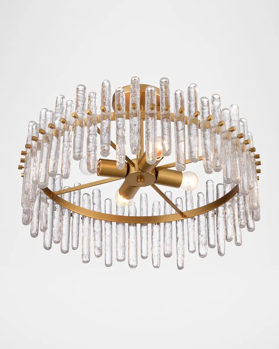 Arabela Lighting Icicles 21" 6-Light Semi-Flush Mount | Thumbnail 2