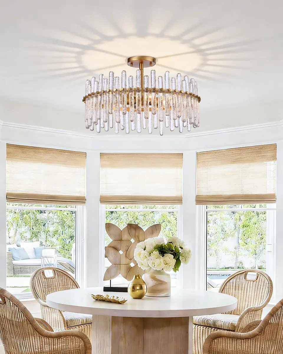 Arabela Lighting Icicles 21" 6-Light Semi-Flush Mount | Thumbnail 3