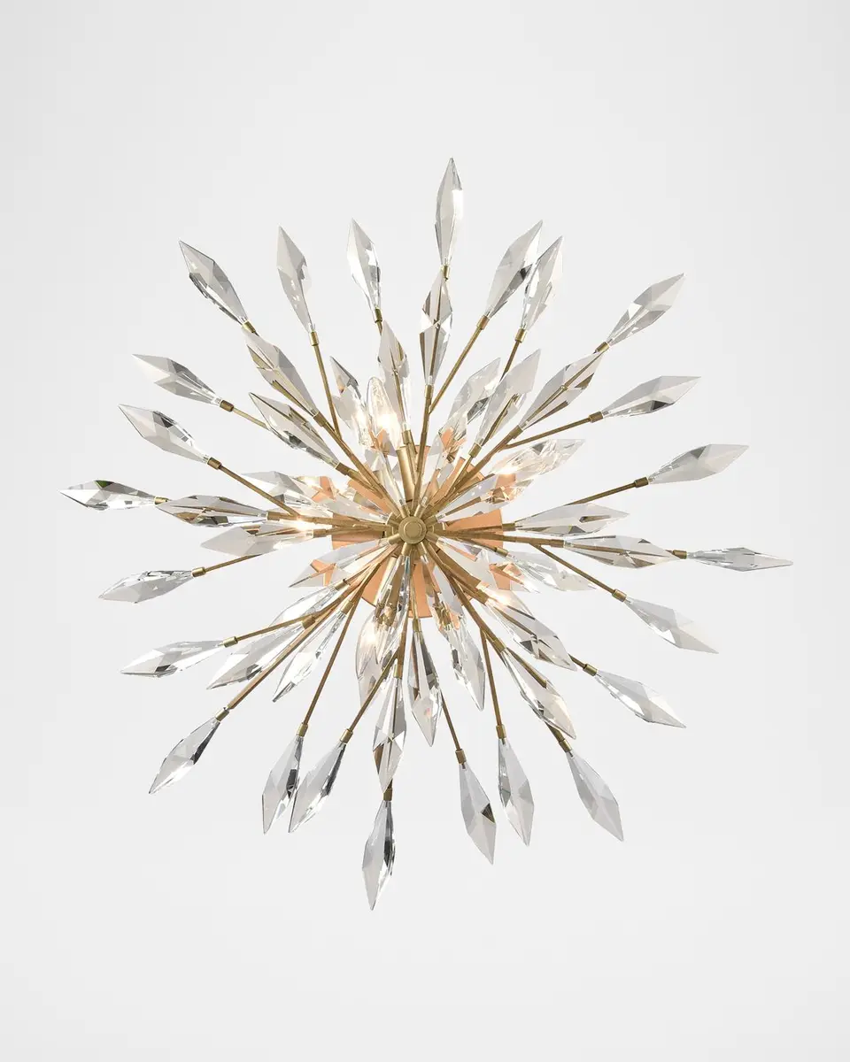 Arabela Lighting Crystal Fusion 28" 5-Light Semi-Flush Mount | Thumbnail 6