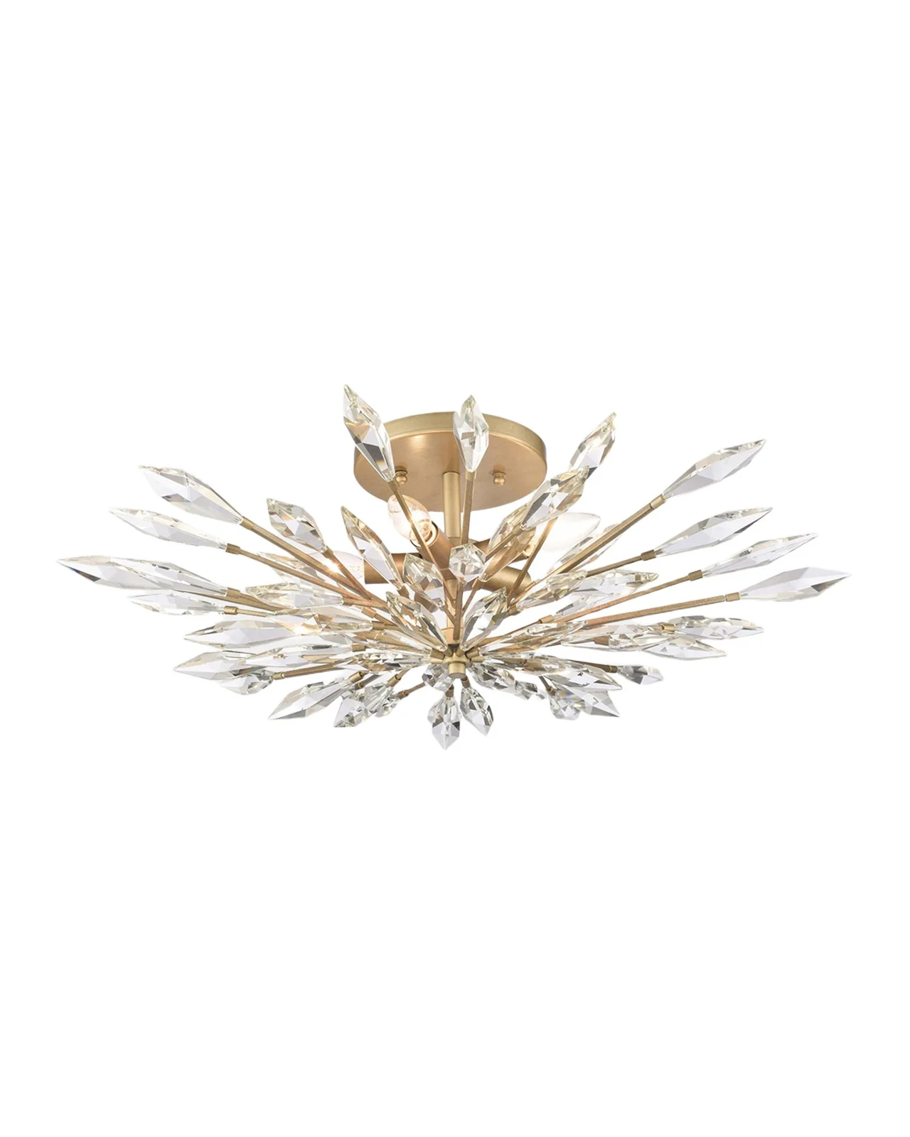 Arabela Lighting Crystal Fusion 28" 5-Light Semi-Flush Mount