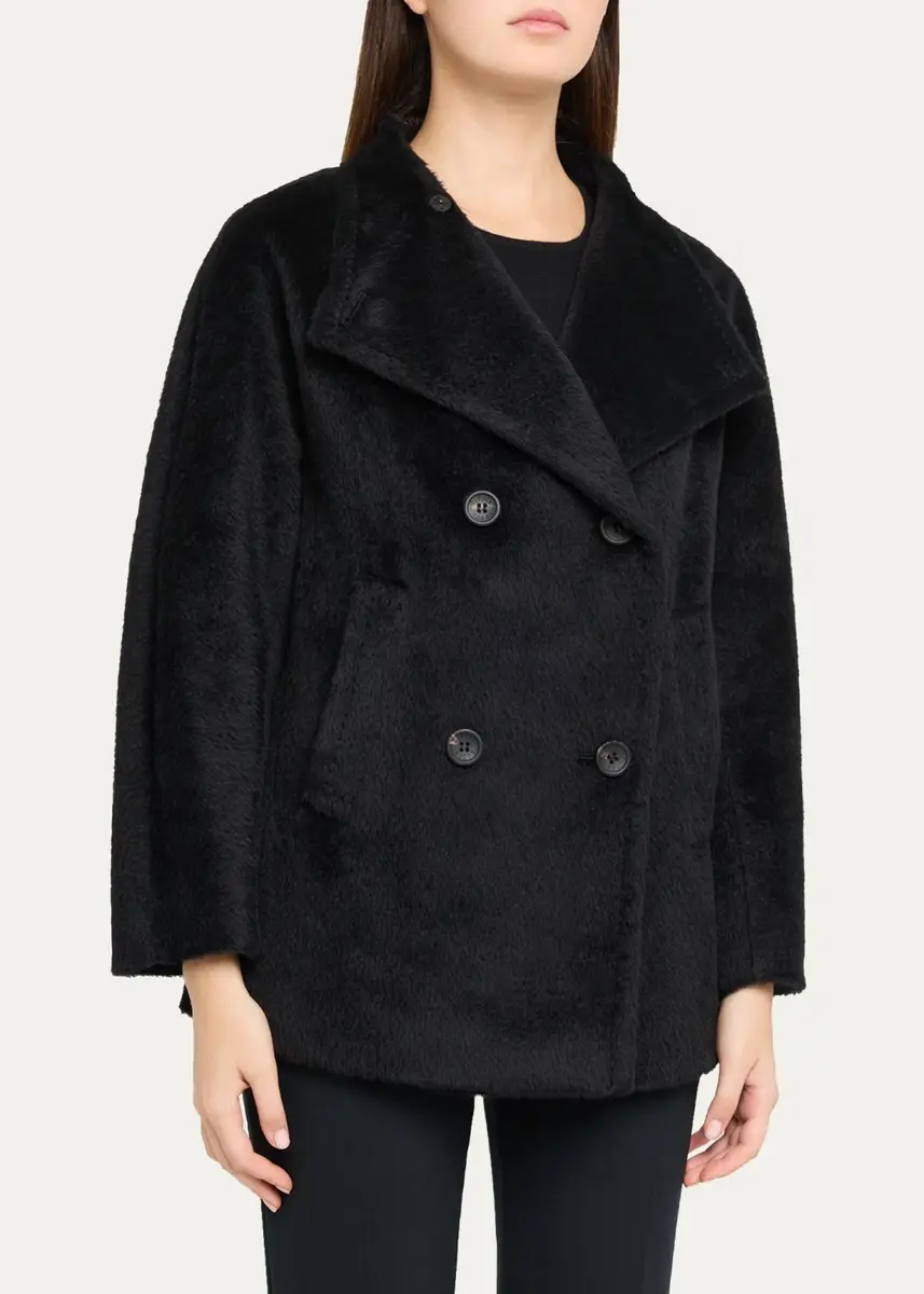 Cinzia Rocca Short Alpaca-Blend Double-Breasted Jacket | Thumbnail 4