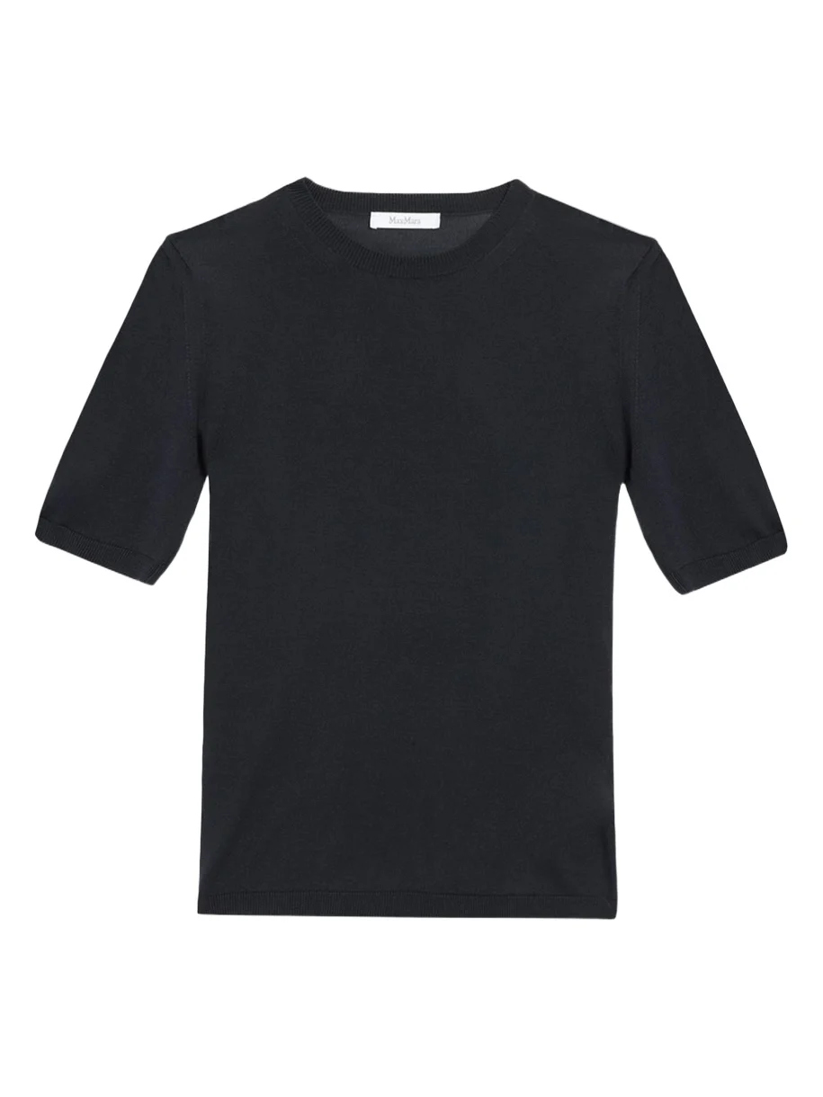 Max Mara Aceti Short-Sleeved Cashmere-Silk Sweater | Thumbnail 1 Max Mara Aceti Short-Sleeved Cashmere-Silk Sweater | Thumbnail 1