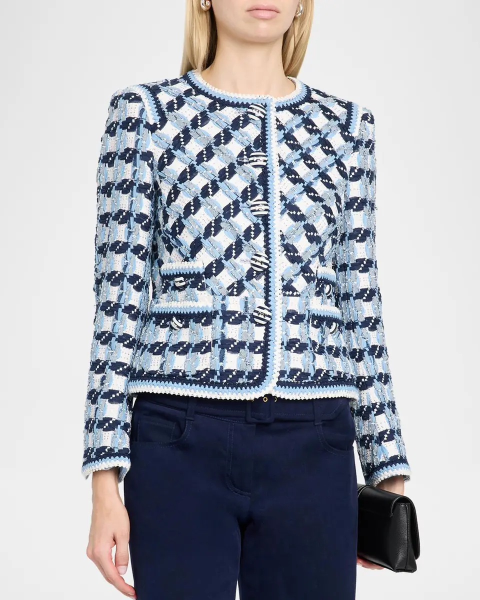 MAISON COMMON Textured Cotton Multi-Weave Jacket | Thumbnail 4 MAISON COMMON Textured Cotton Multi-Weave Jacket | Thumbnail 4
