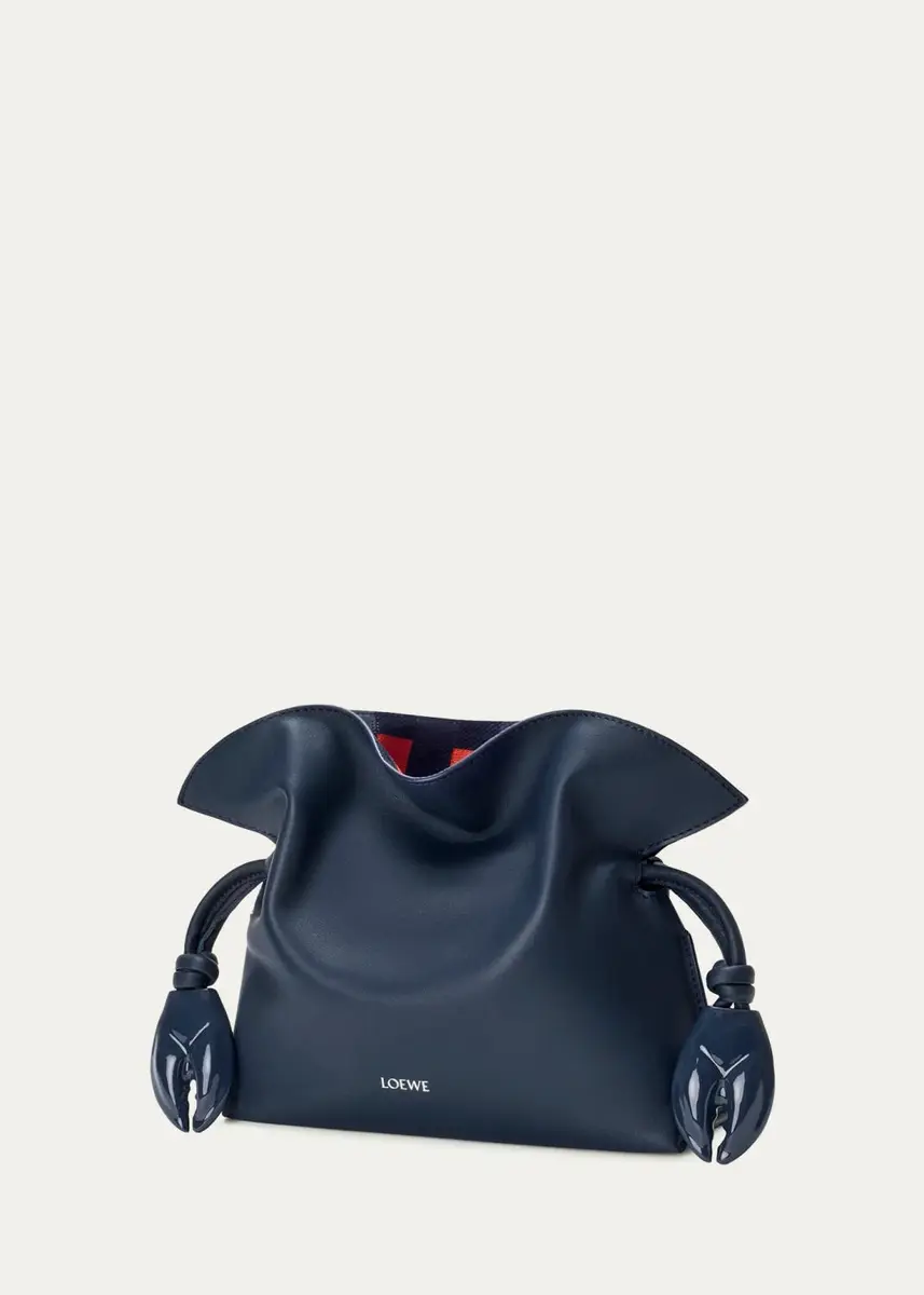 Loewe Flamenco Leather Claw-Embellished Clutch Bag | Thumbnail 2
