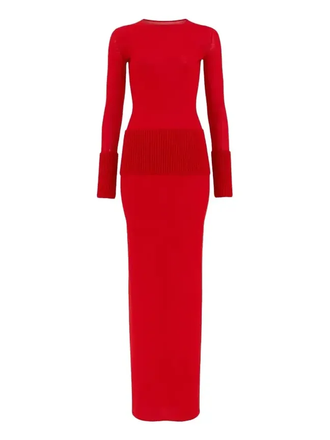Merino Wool Long-Sleeve Bodycon Maxi Dress Merino Wool Long-Sleeve Bodycon Maxi Dress