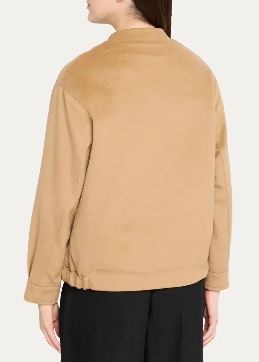 Cinzia Rocca Short Collarless Bomber Jacket | Thumbnail 3 Cinzia Rocca Short Collarless Bomber Jacket | Thumbnail 3