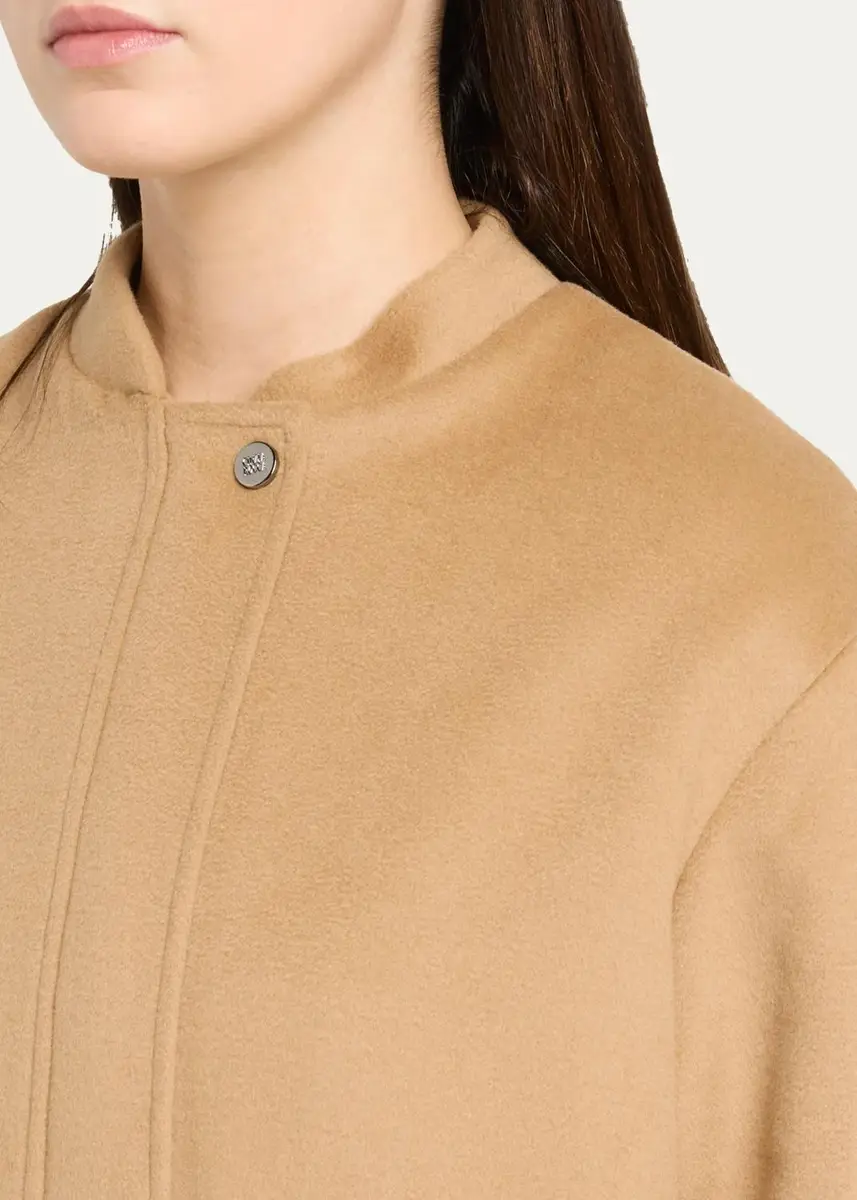 Cinzia Rocca Short Collarless Bomber Jacket | Thumbnail 5 Cinzia Rocca Short Collarless Bomber Jacket | Thumbnail 5
