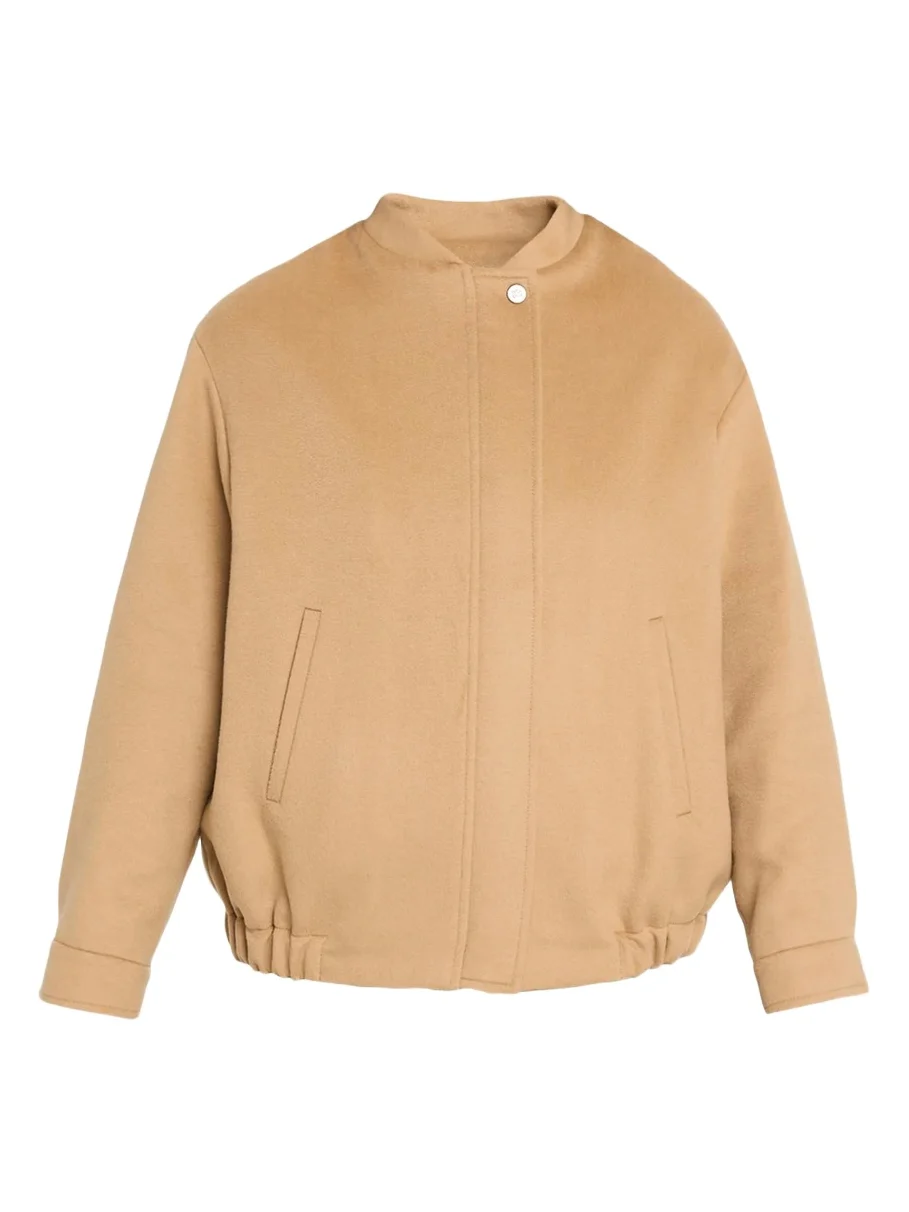 Short Collarless Bomber Jacket Short Collarless Bomber Jacket