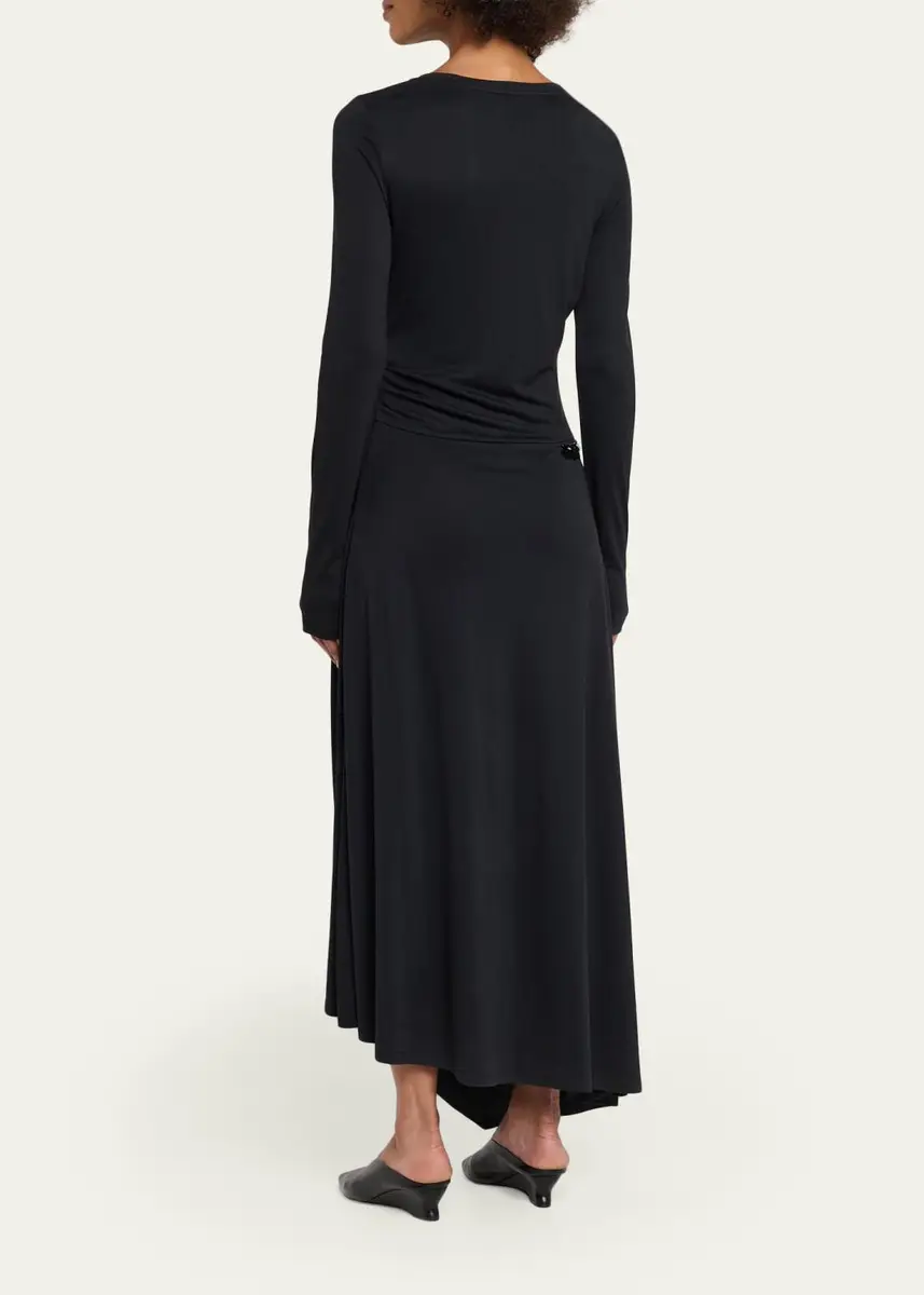 3.1 Phillip Lim Embellished Draped Long-Sleeve Maxi Dress | Thumbnail 3 3.1 Phillip Lim Embellished Draped Long-Sleeve Maxi Dress | Thumbnail 3