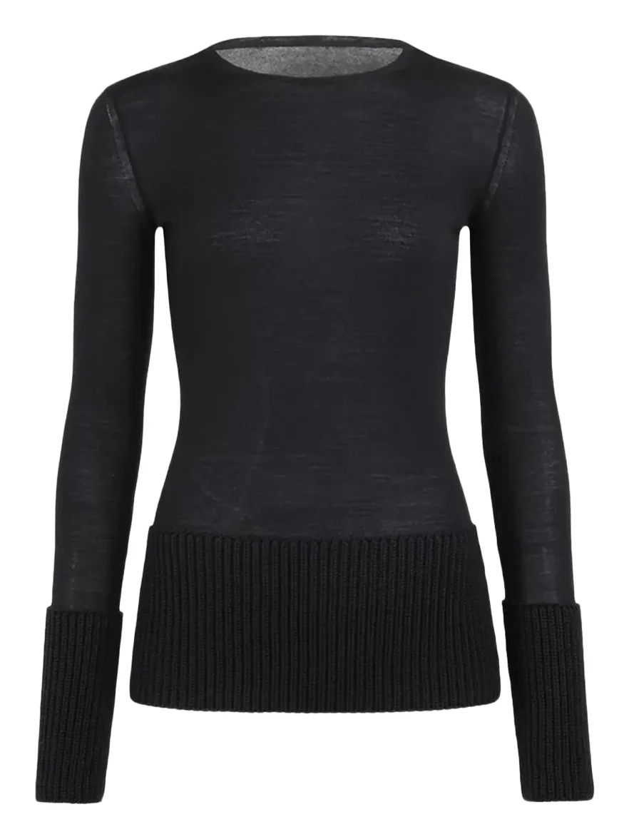 Merino Wool Long-Sleeve Crewneck Top Merino Wool Long-Sleeve Crewneck Top
