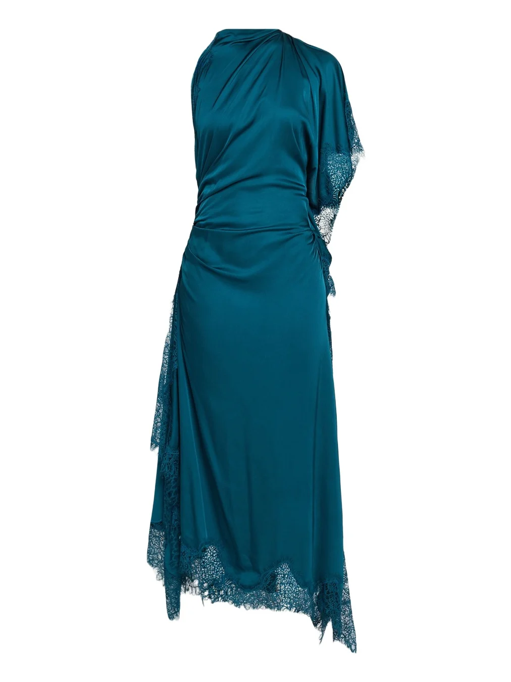 Miriam Draped Satin Lace Dress Miriam Draped Satin Lace Dress