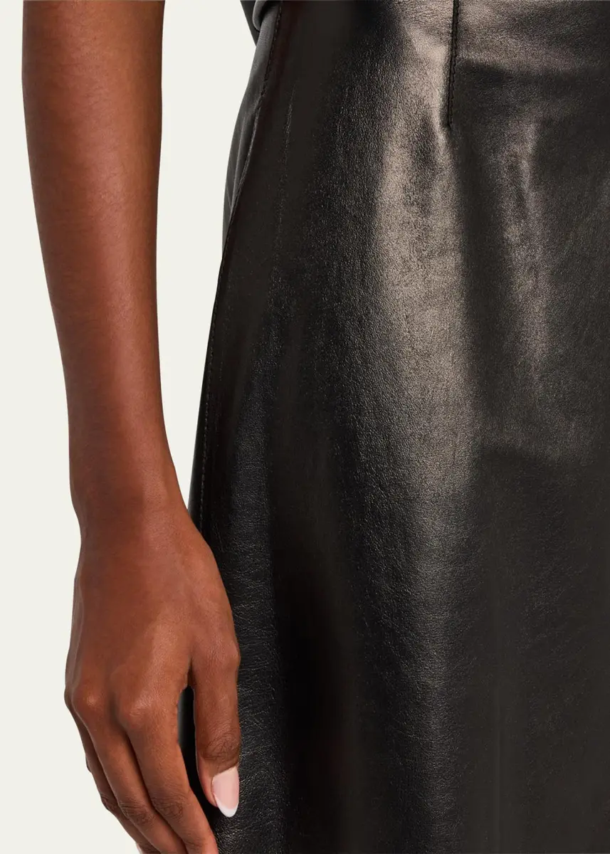 Lafayette 148 New York A-Line Leather Midi Skirt | Thumbnail 5 Lafayette 148 New York A-Line Leather Midi Skirt | Thumbnail 5