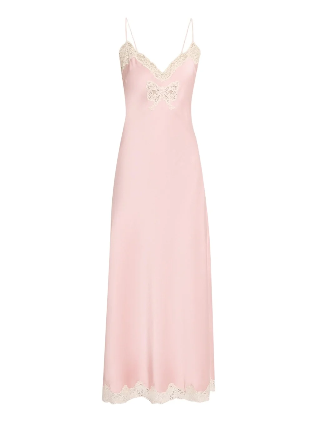 Lomira Bow Applique Satin Slip Dress Lomira Bow Applique Satin Slip Dress