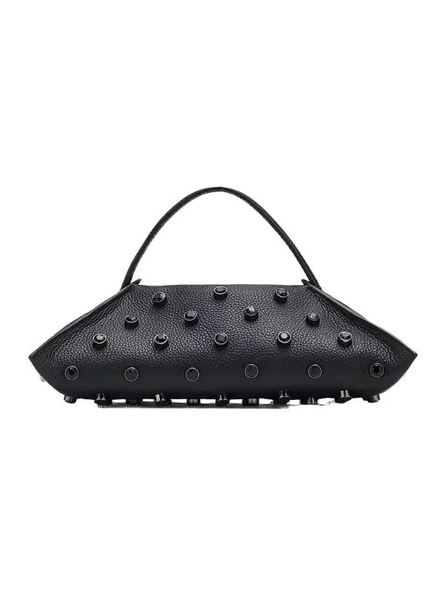 Women's Origami Leather Baguette