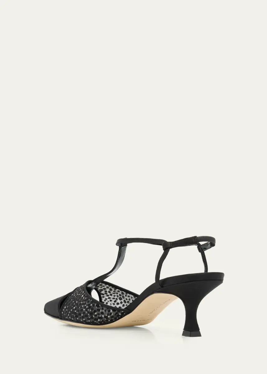 Manolo Blahnik 50mm Turgimodla Laser-Cut Suede T-Strap Pumps | Thumbnail 4 Manolo Blahnik 50mm Turgimodla Laser-Cut Suede T-Strap Pumps | Thumbnail 4