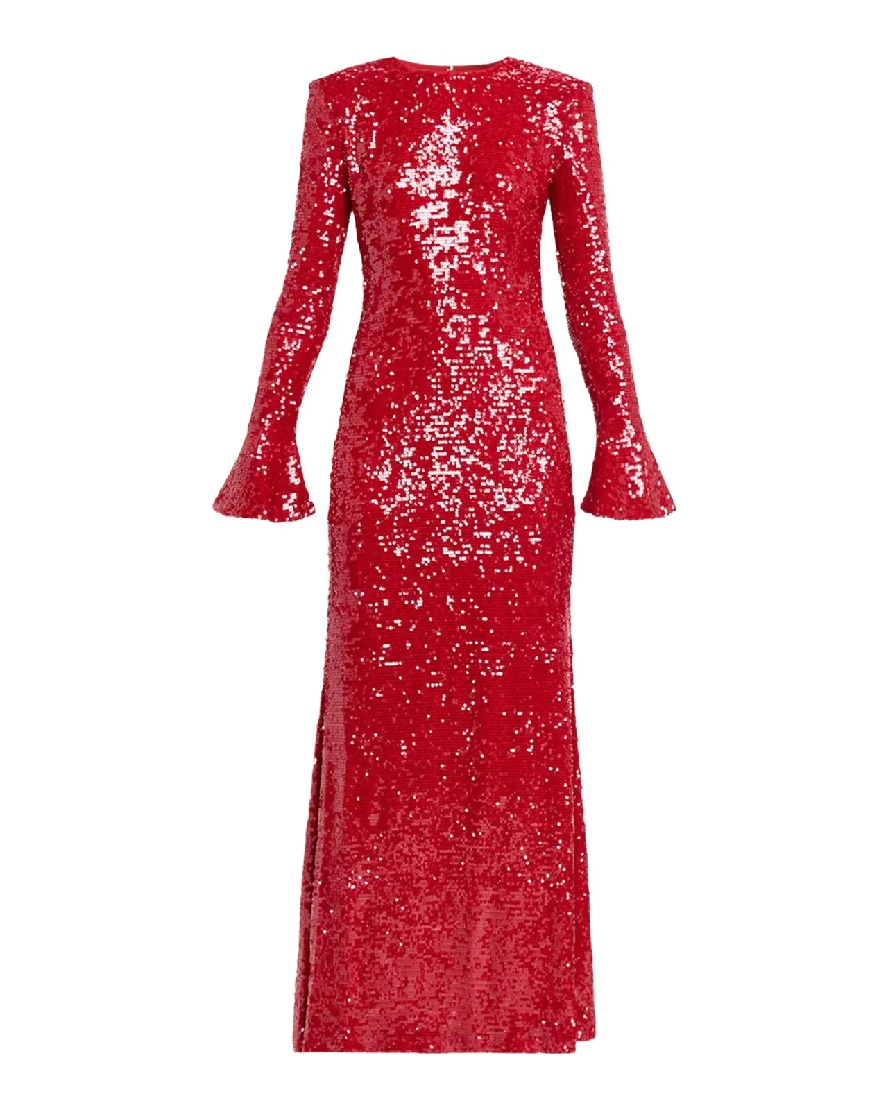 Lapointe Sequined Viscose Flare-Sleeve Maxi Dress