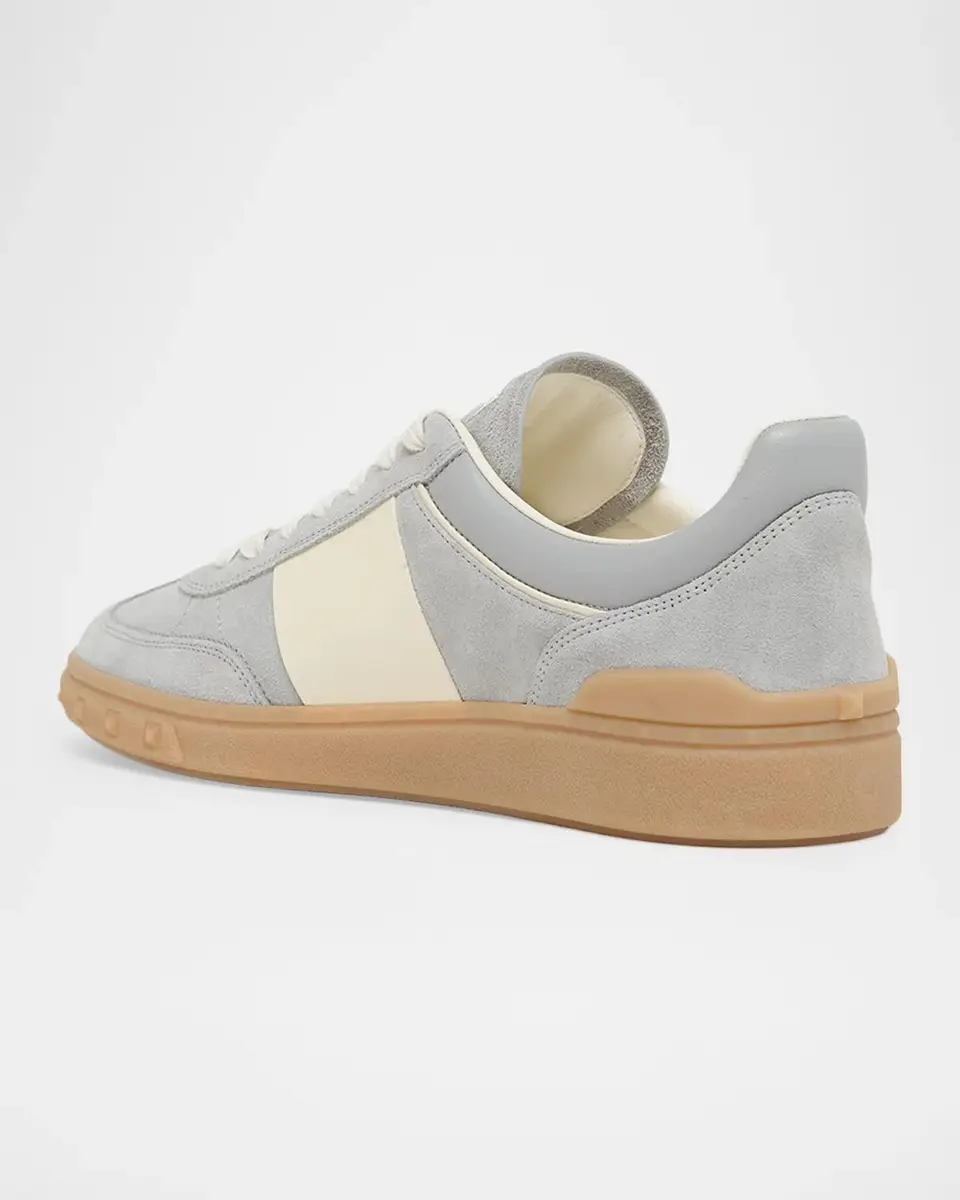 Valentino Garavani Colorblocked Suede Low-Top Sneakers | Thumbnail 4 Valentino Garavani Colorblocked Suede Low-Top Sneakers | Thumbnail 4