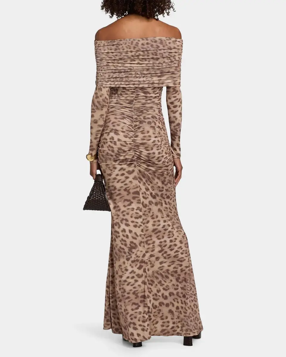 Lapointe Printed Jersey Off-The-Shoulder Maxi Dress | Thumbnail 3 Lapointe Printed Jersey Off-The-Shoulder Maxi Dress | Thumbnail 3