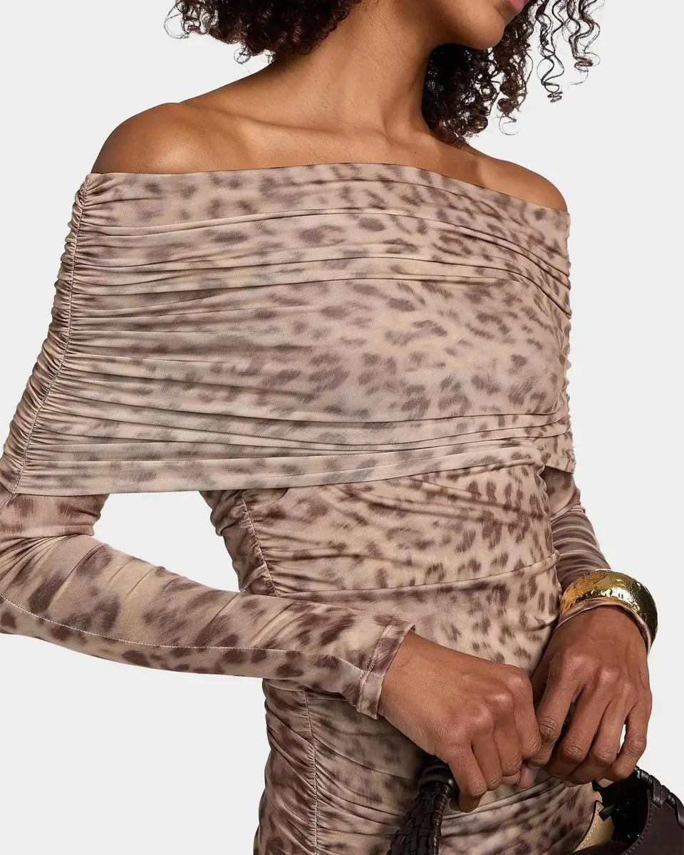 Lapointe Printed Jersey Off-The-Shoulder Maxi Dress | Thumbnail 5 Lapointe Printed Jersey Off-The-Shoulder Maxi Dress | Thumbnail 5