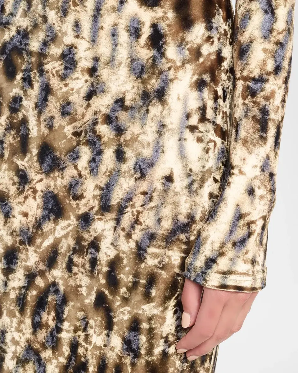Lapointe Leopard-Print Velvet Boat-Neck Long-Sleeve Maxi Dress | Thumbnail 5 Lapointe Leopard-Print Velvet Boat-Neck Long-Sleeve Maxi Dress | Thumbnail 5