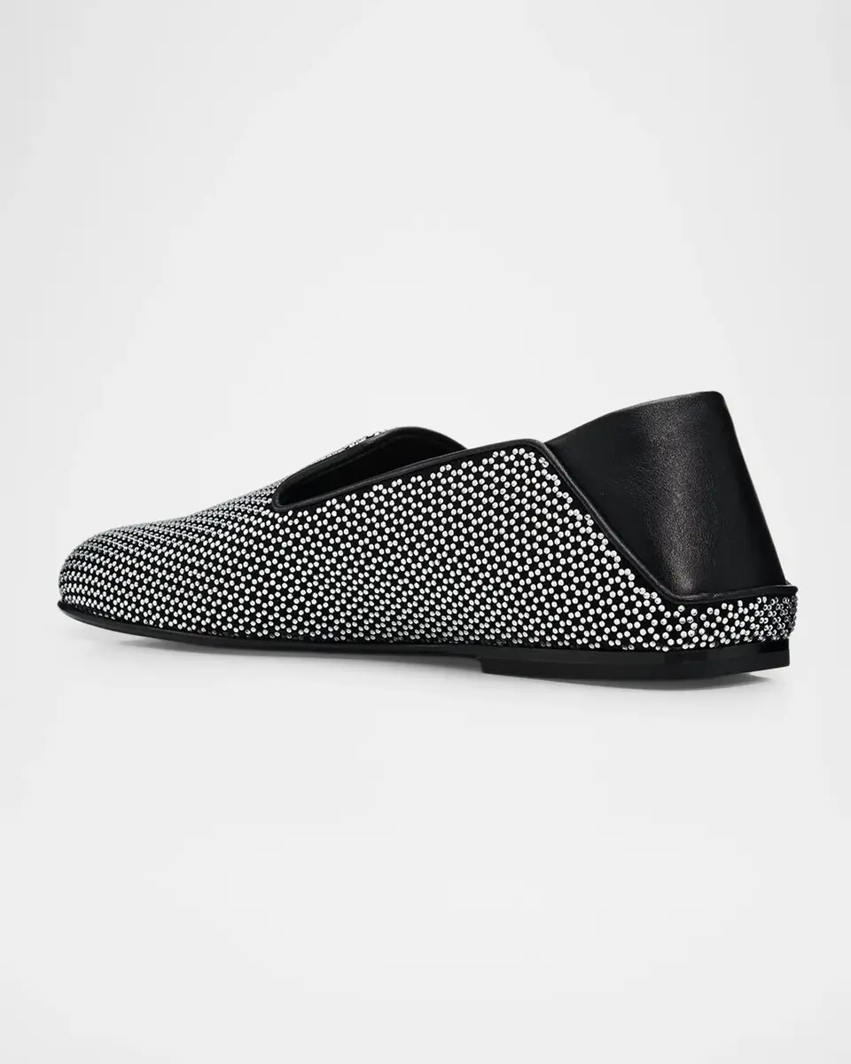 Giuseppe Zanotti Men's Suede Crystal-Embellished Loafers | Thumbnail 2 Giuseppe Zanotti Men's Suede Crystal-Embellished Loafers | Thumbnail 2