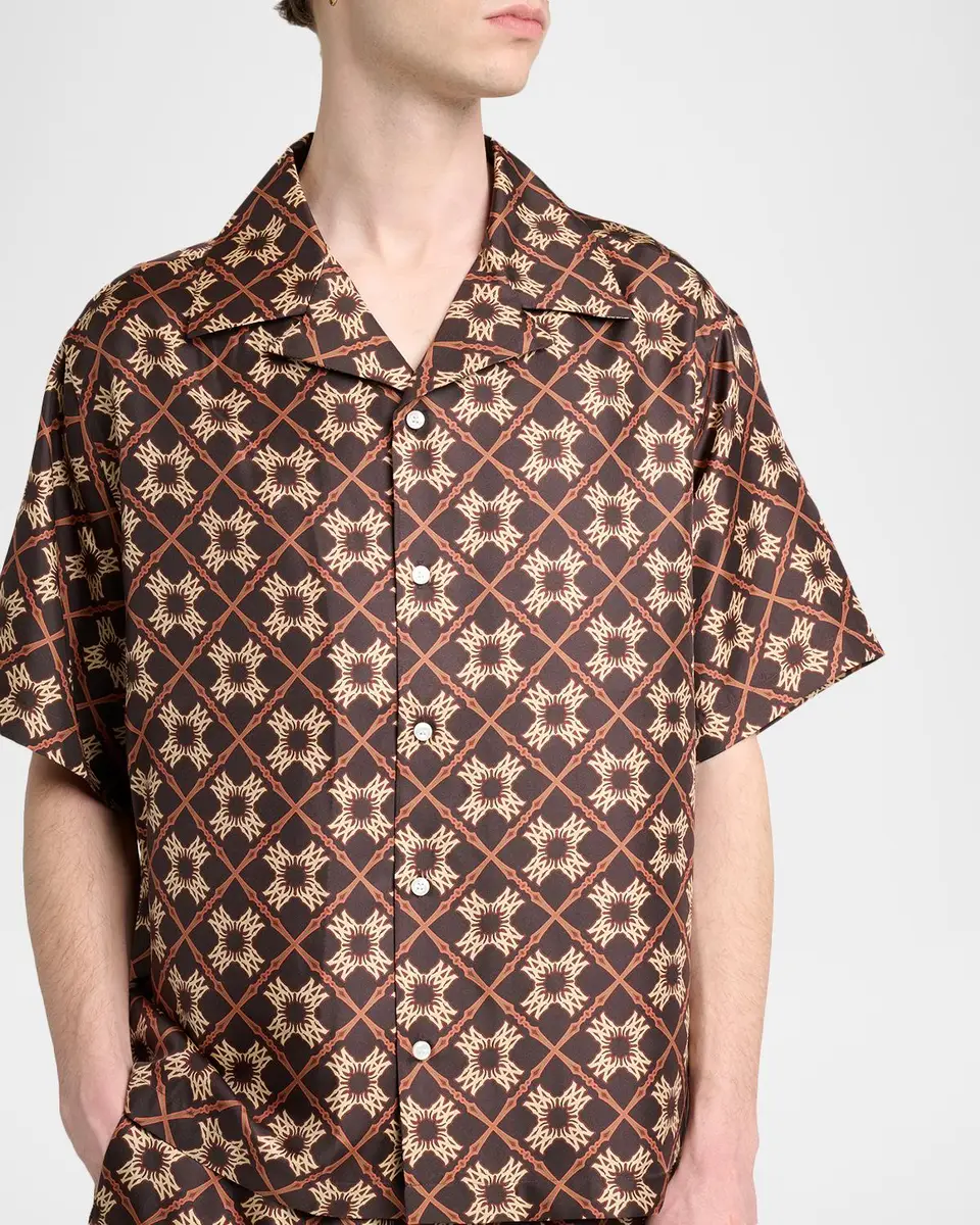 AMIRI Men's Silk MA Quad Camp Shirt | Thumbnail 5 AMIRI Men's Silk MA Quad Camp Shirt | Thumbnail 5