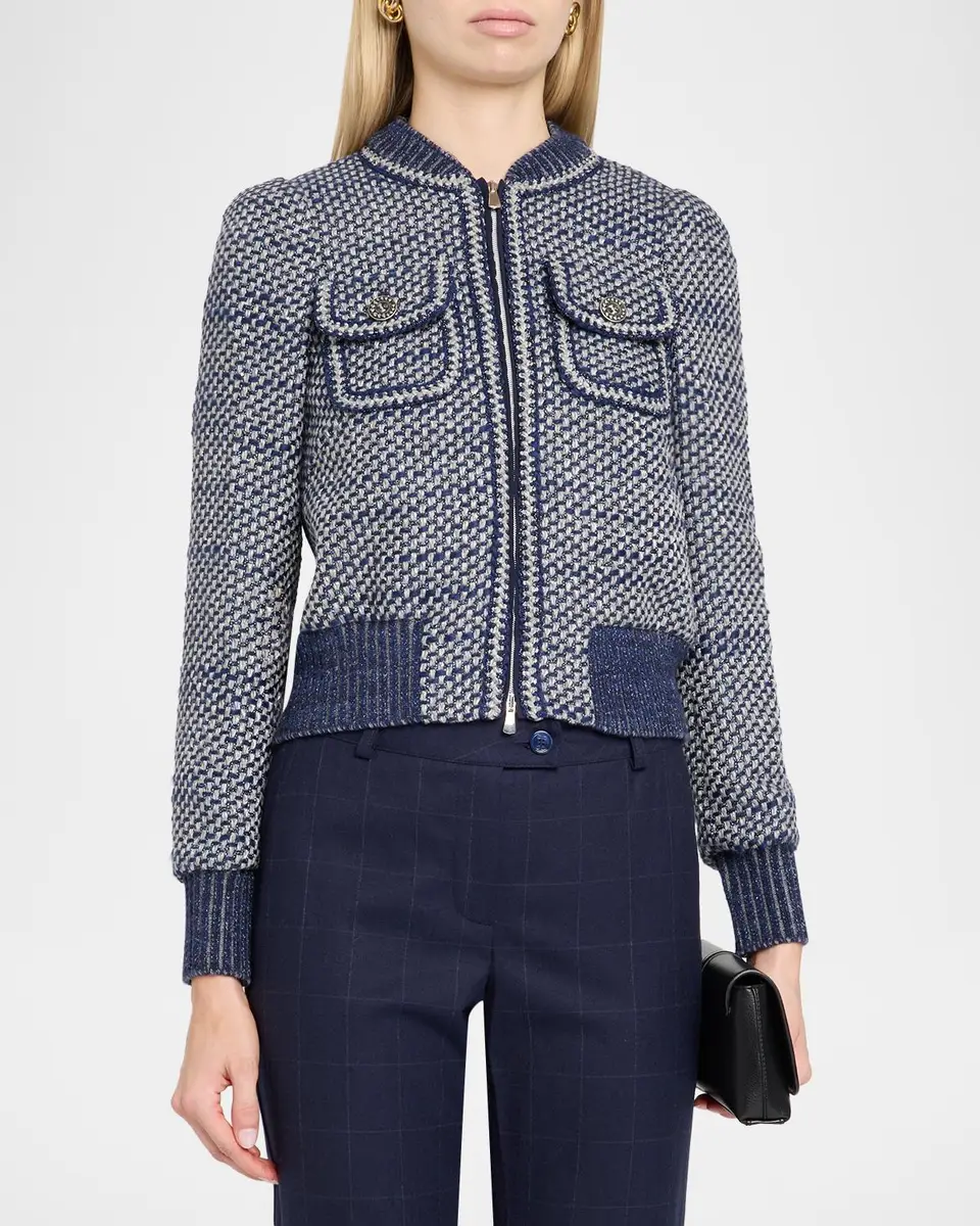 MAISON COMMON Metallic Tweed Bomber Jacket | Thumbnail 4 MAISON COMMON Metallic Tweed Bomber Jacket | Thumbnail 4