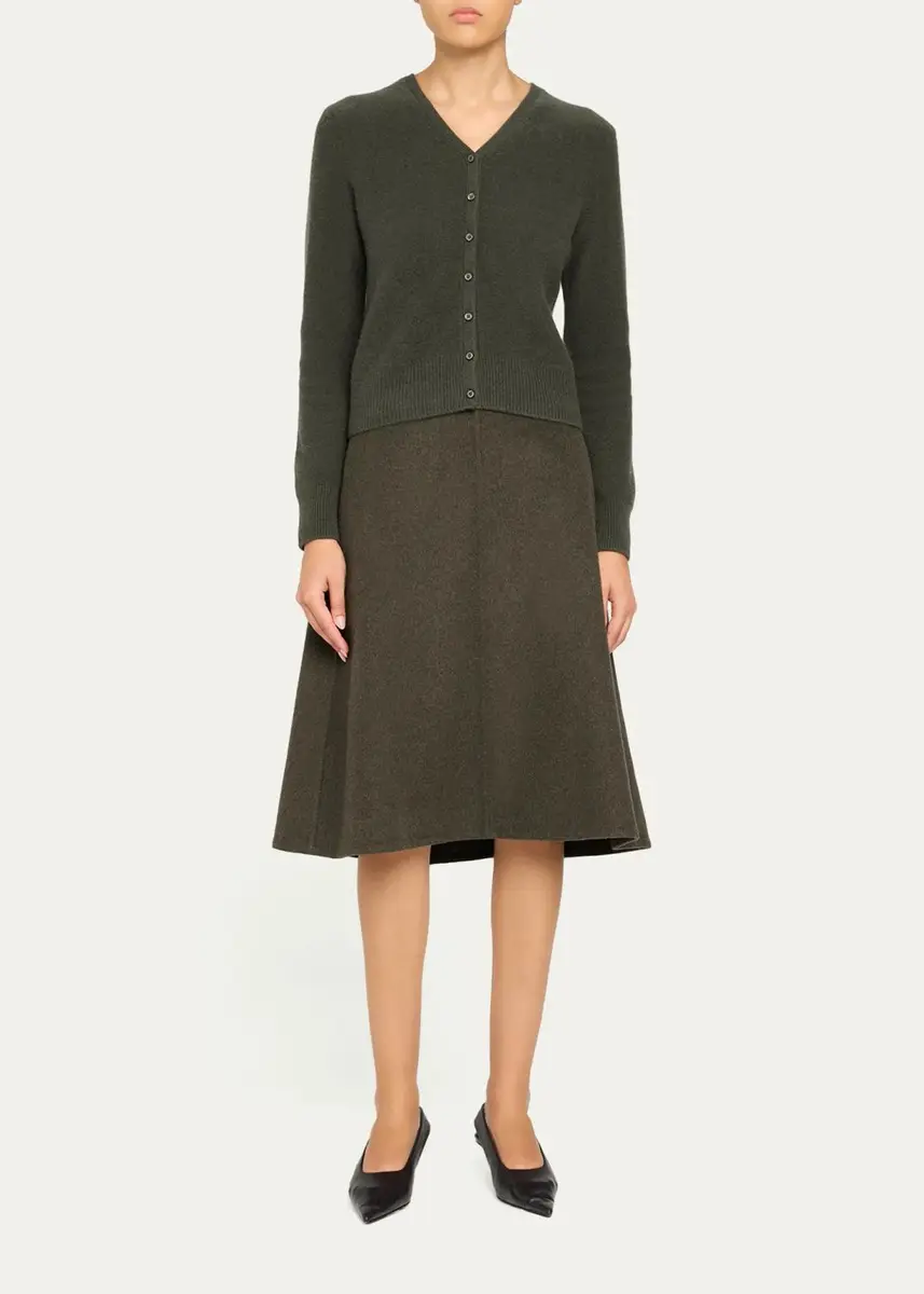 Vince Splittable Wool Knee-Length Skirt | Thumbnail 2