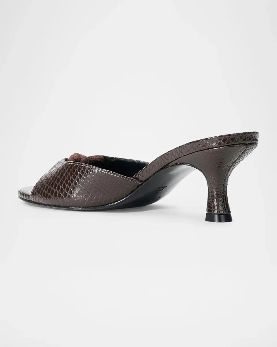 Staud 60mm Brynn Embossed Leather Mules | Thumbnail 2