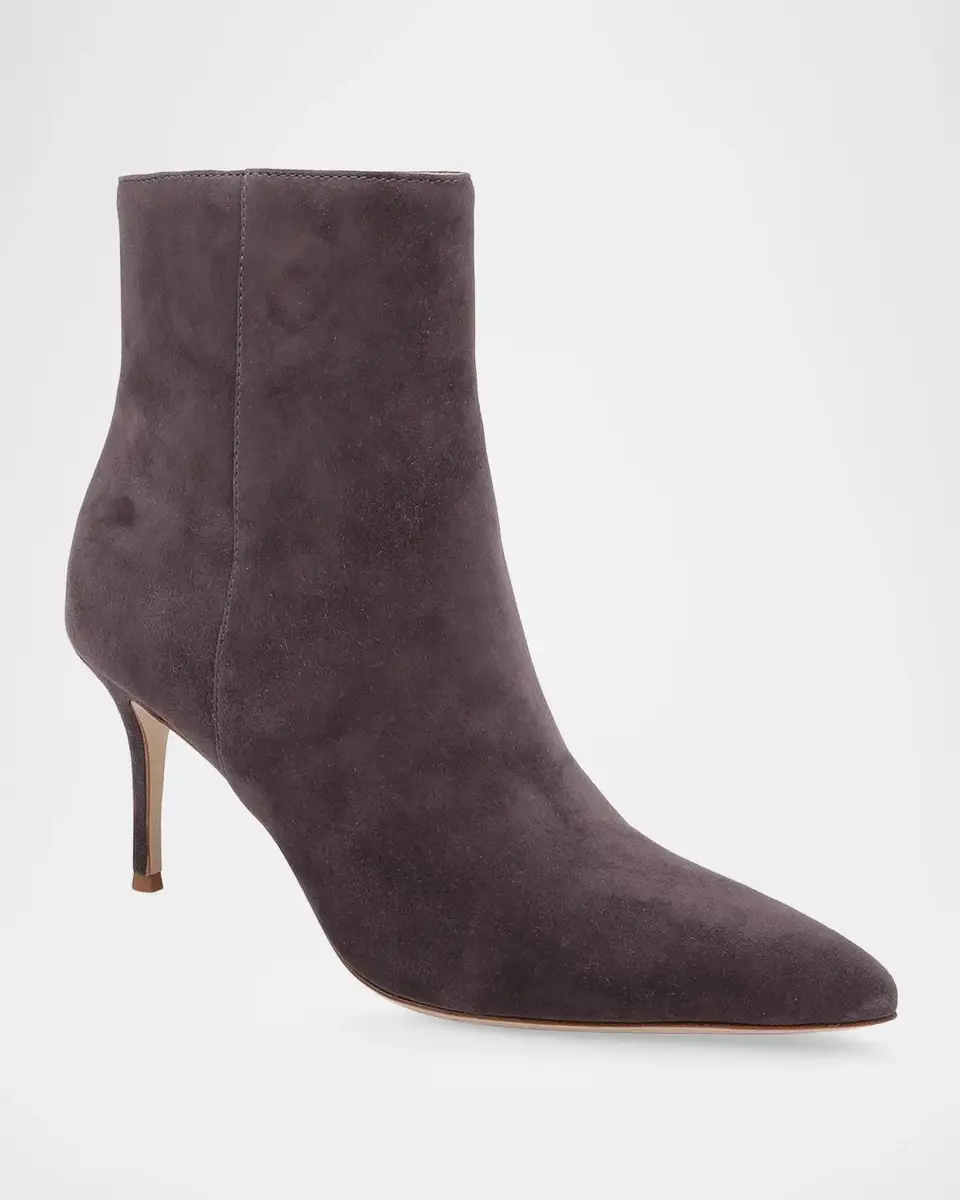 L'Agence Houston 75MM Suede Stiletto Booties | Thumbnail 5 L'Agence Houston 75MM Suede Stiletto Booties | Thumbnail 5