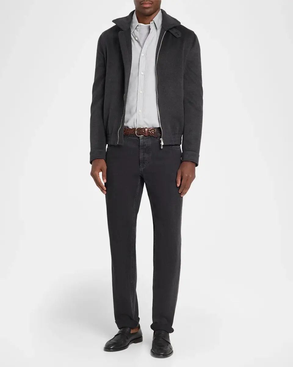 Brunello Cucinelli Men's Stretch-Jersey Jacket | Thumbnail 2
