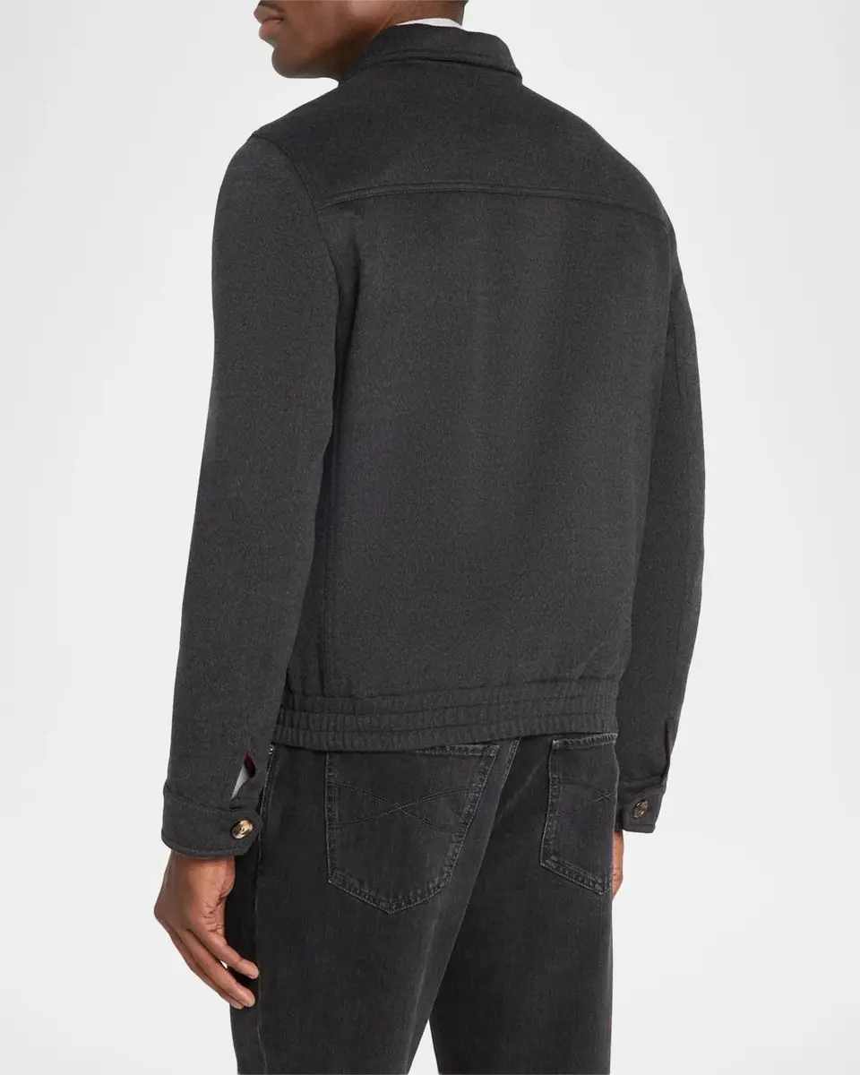 Brunello Cucinelli Men's Stretch-Jersey Jacket | Thumbnail 3