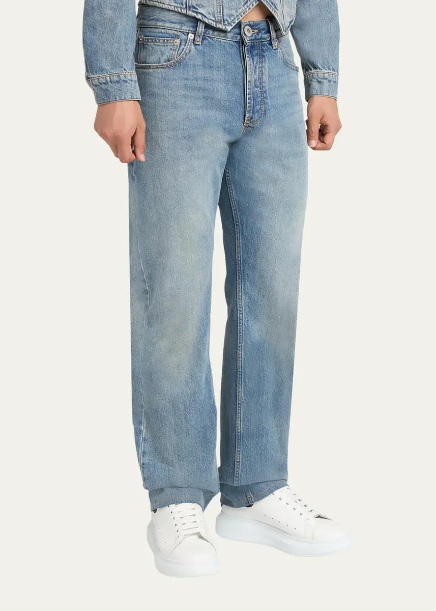 Alexander McQueen Men's Francis Straight-Leg Jeans | Thumbnail 4 Alexander McQueen Men's Francis Straight-Leg Jeans | Thumbnail 4