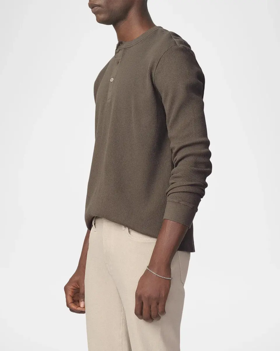 Joe's Jeans Men's Waffle-Knit Cotton Long-Sleeve Henley | Thumbnail 5 Joe's Jeans Men's Waffle-Knit Cotton Long-Sleeve Henley | Thumbnail 5
